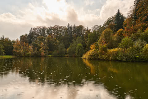 Gemeinde Reischach Landkreis Altötting Hochmühl Badesee Herbst (Dirschl Johann) Deutschland AÖ